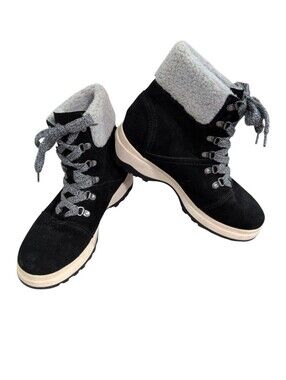 White Mountain Boots, Ankle Tie Black, Upper Leather, Women's Size 9